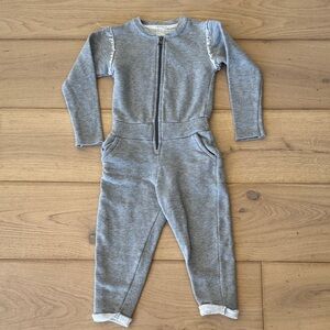 MINI MIOCHE Gray Zip-Up Jumpsuit - size 3